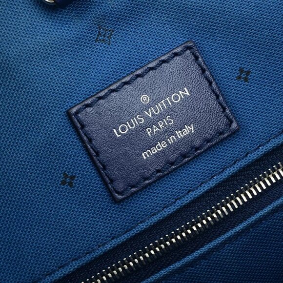 LOUIS VUITTON Onthego GM 2Way Hand Bag Monogram LV Escale Blue authentic - Picture 16 of 16